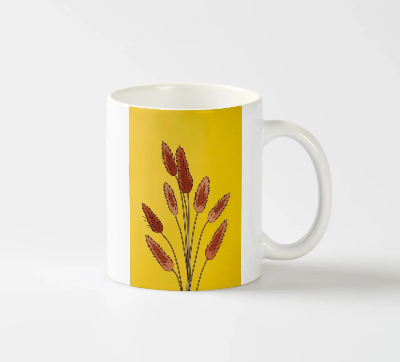 flower on yellow shade tazza in ceramica da marty