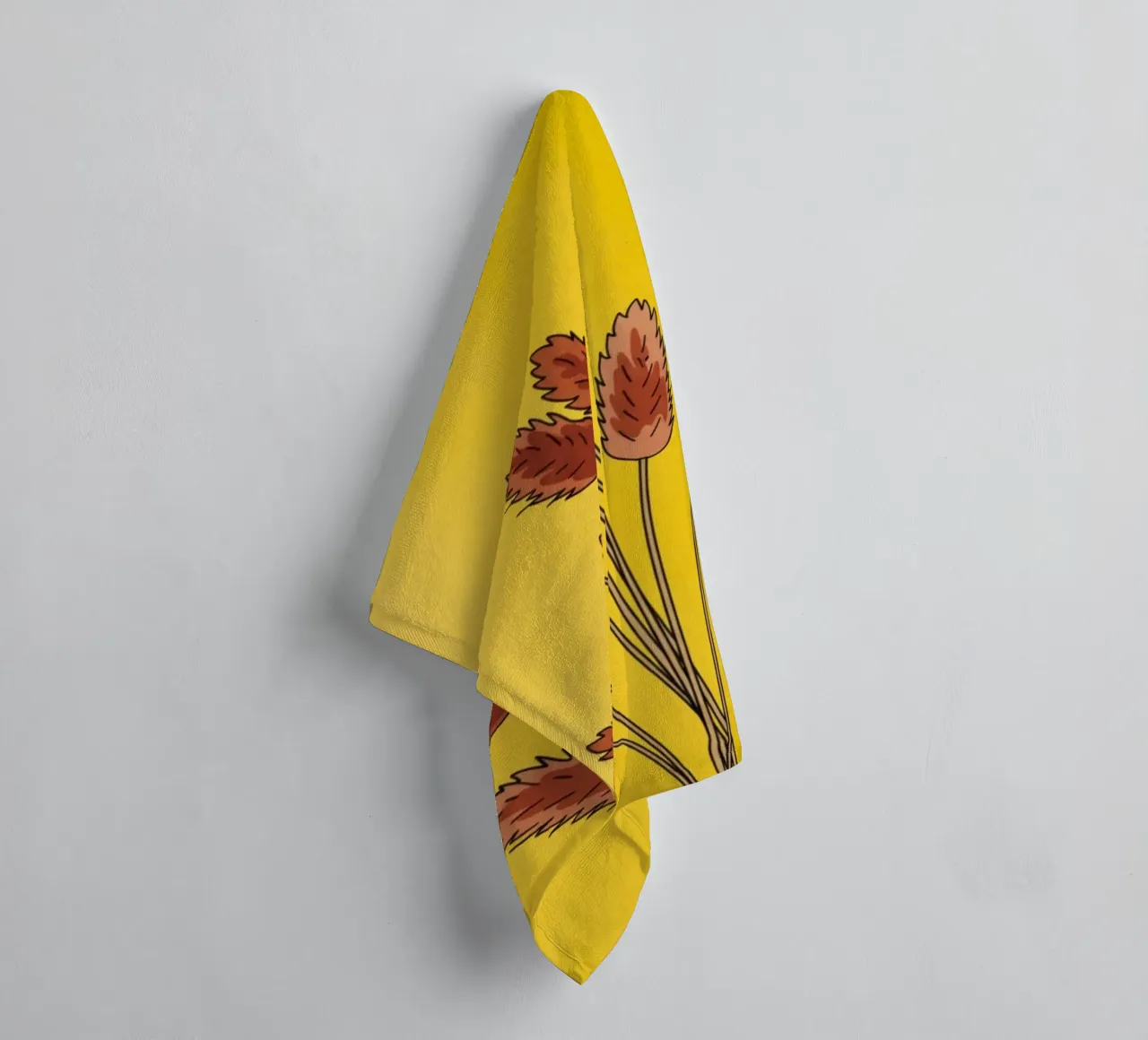 flower on yellow shade asciugamano da bagno da marty