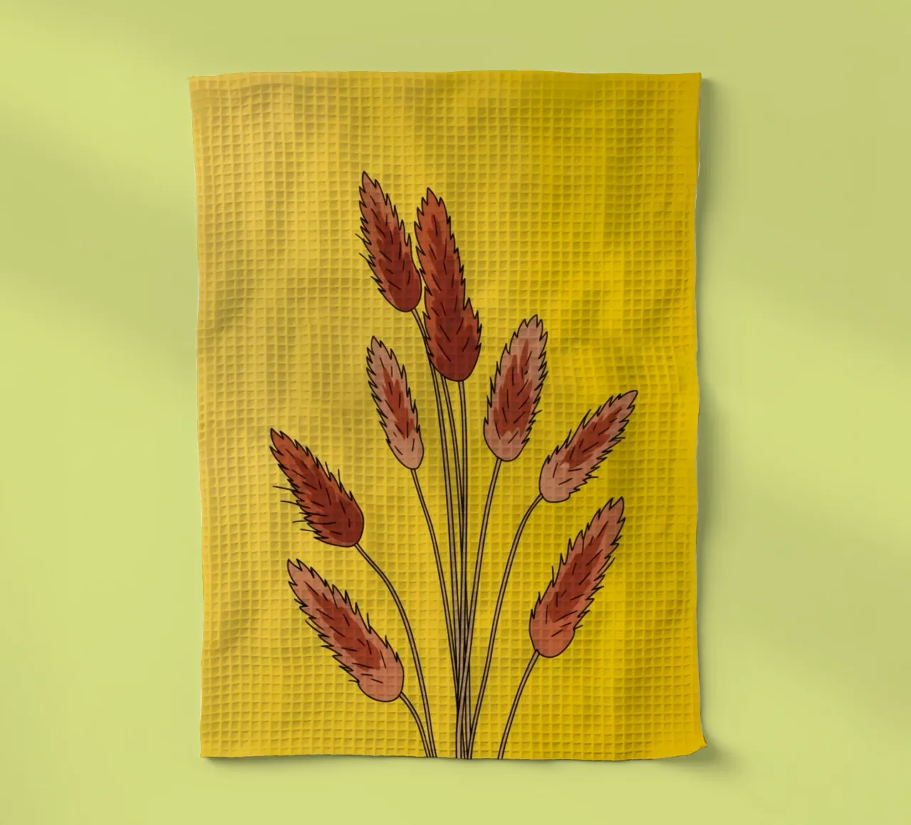 flower on yellow shade canovaccio da cucina da marty