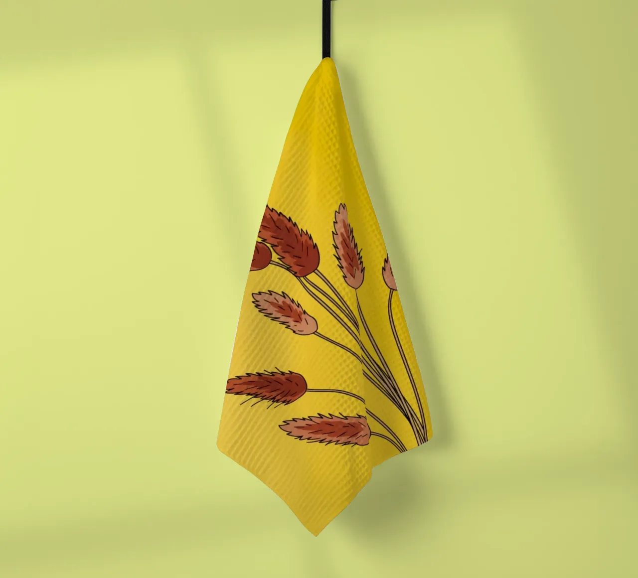 flower on yellow shade canovaccio da cucina da marty
