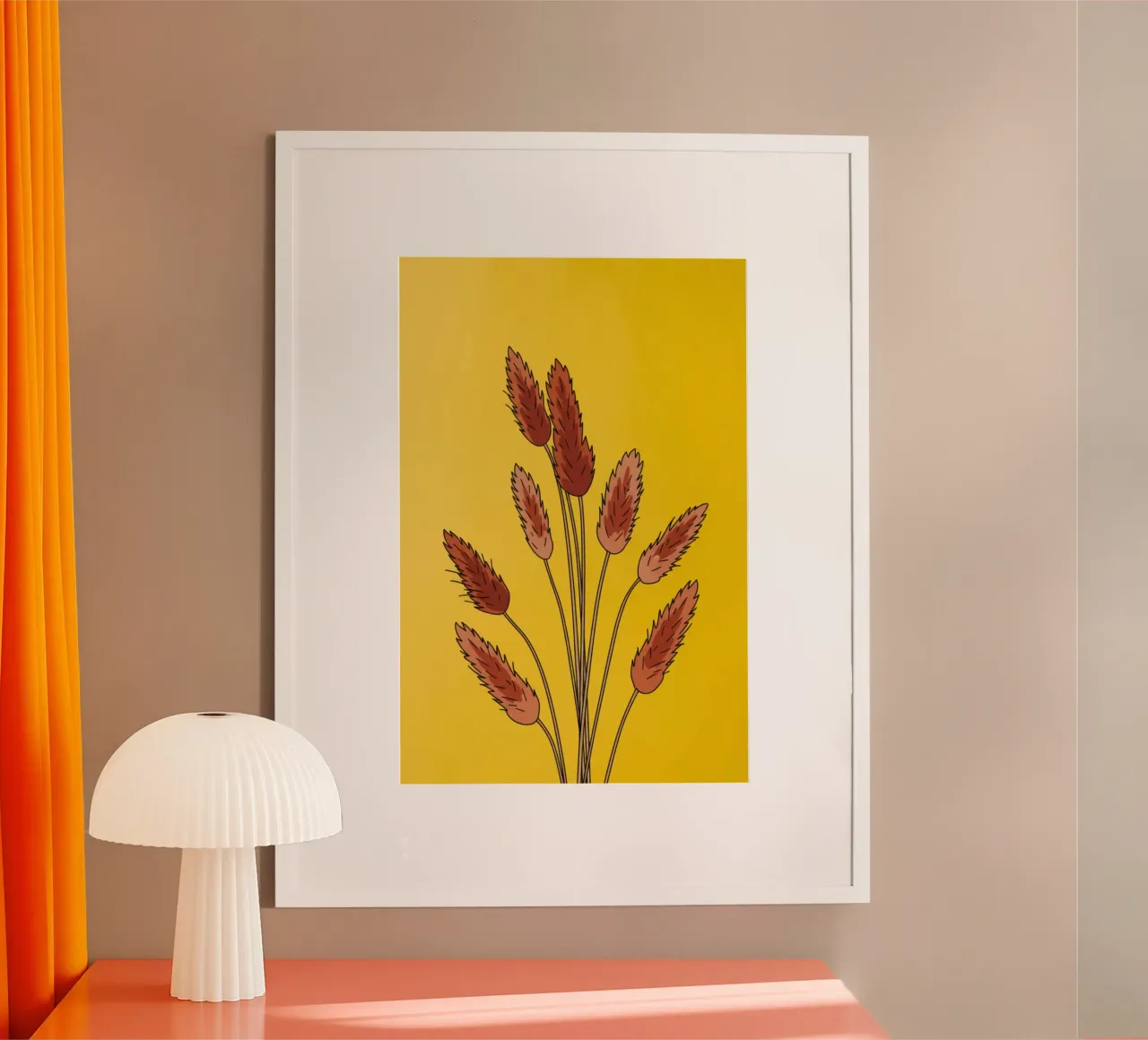 flower on yellow shade carta hahnemühle da marty
