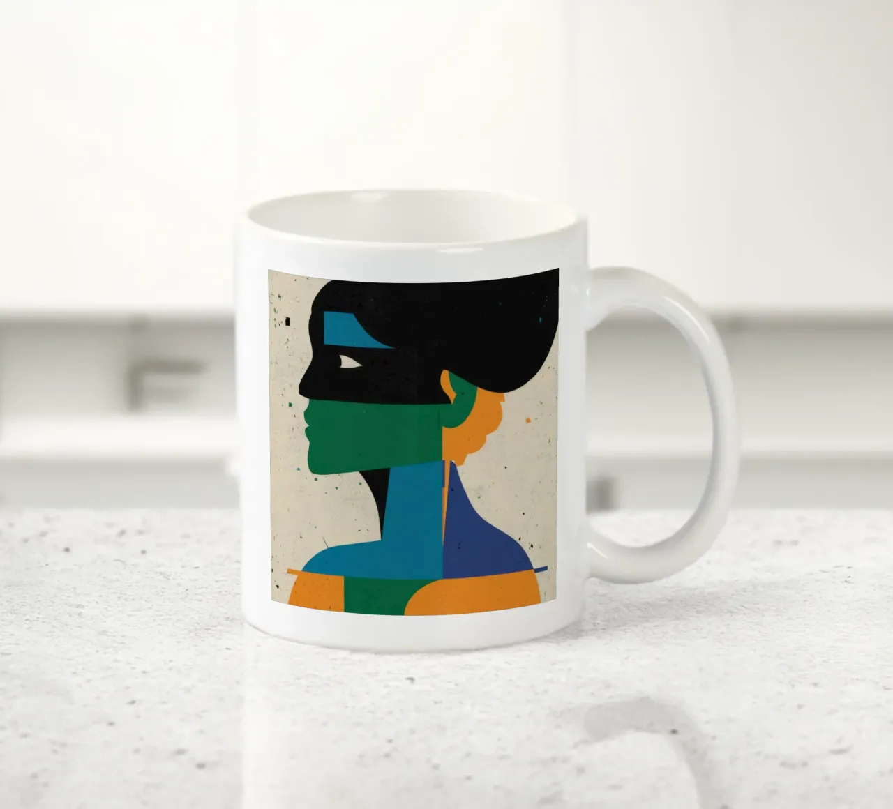 Silhouette dell'identità prismatica tazza in ceramica da Katarsis Mann