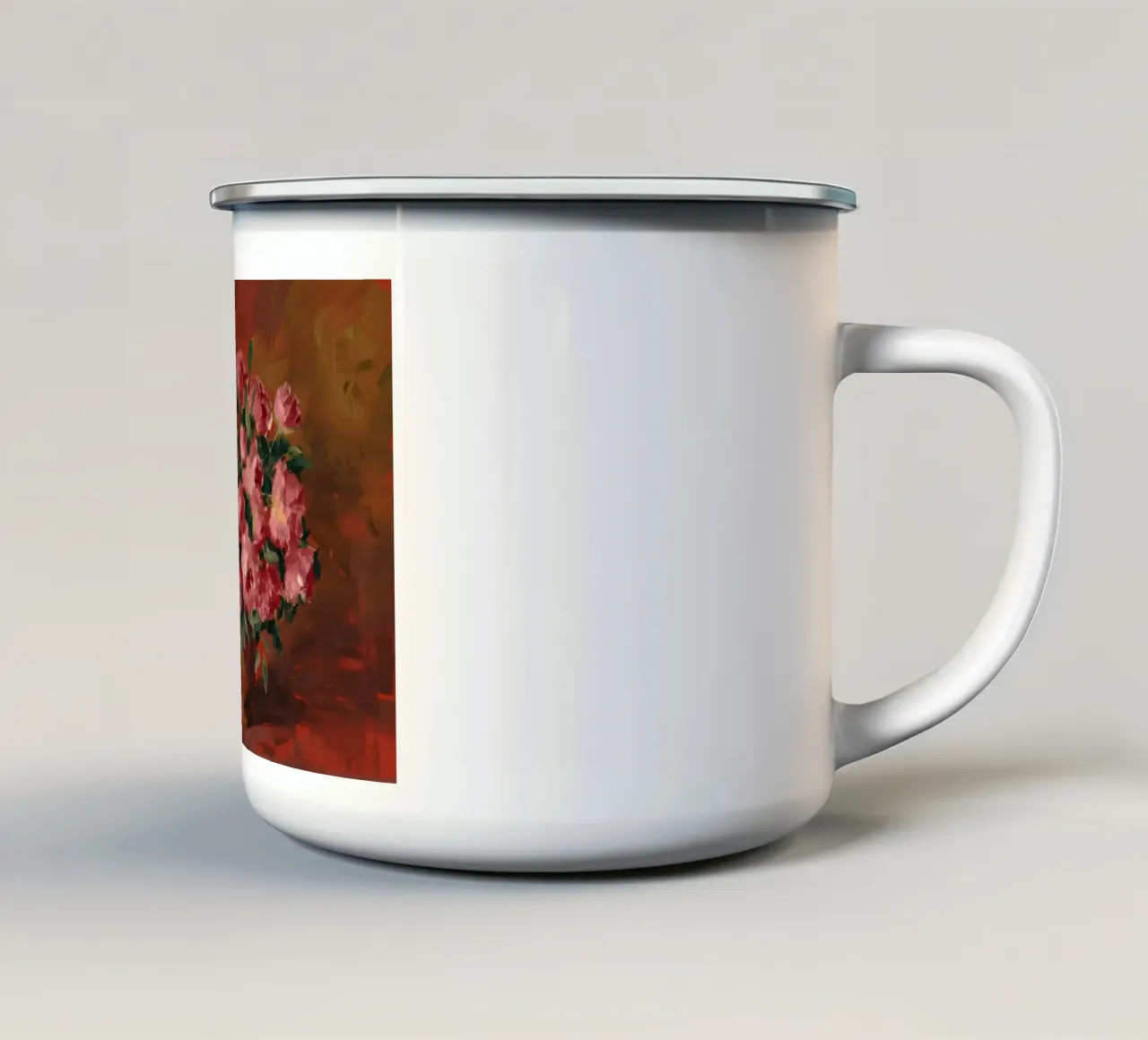 Profusione di peonia lussureggiante tazza in smalto da Angkasa Mist