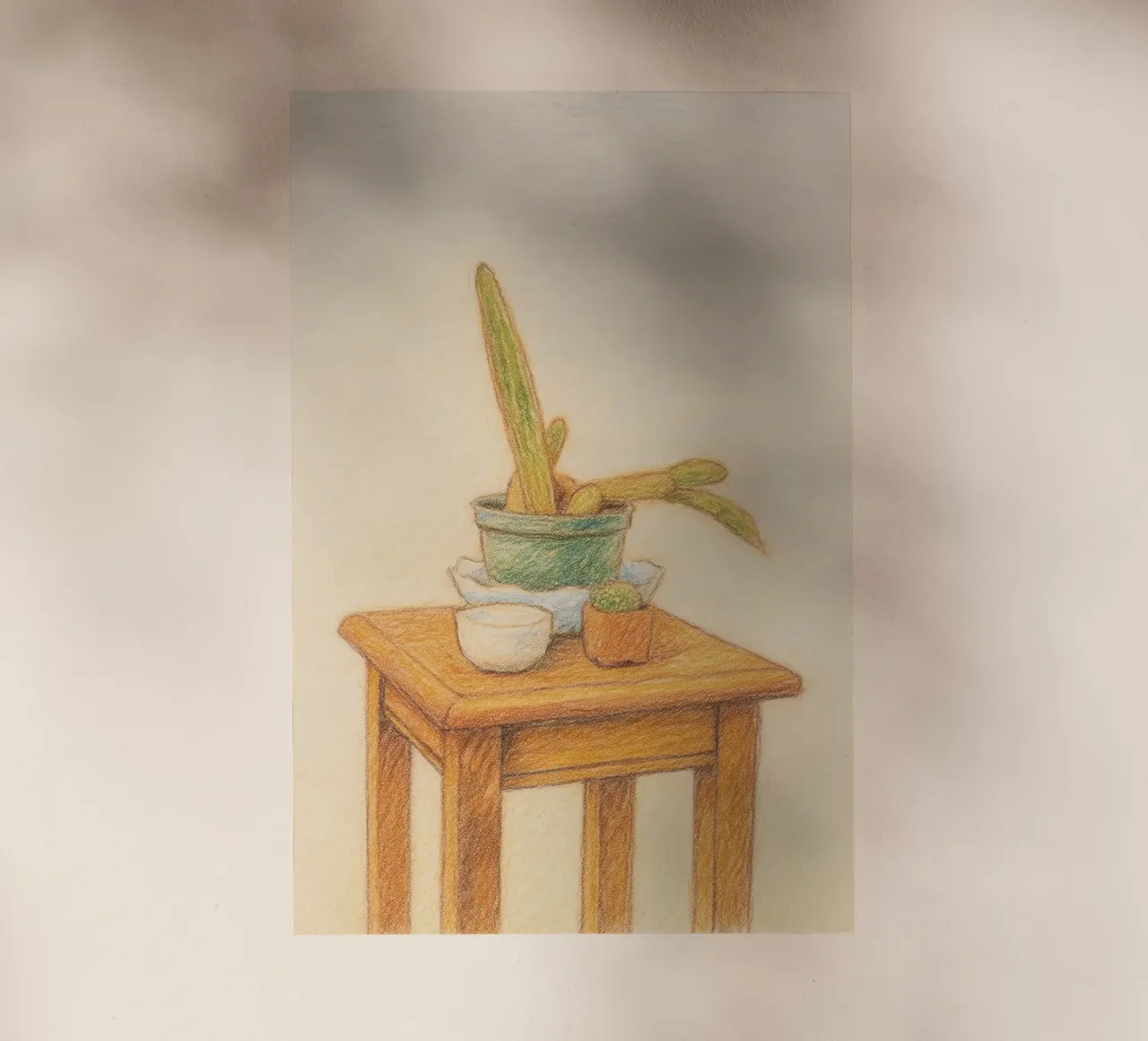 cactus on vase pellicola backlit da marty