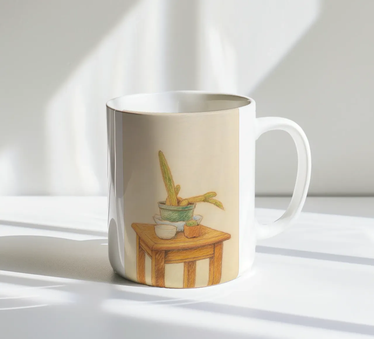 cactus on vase tazza in ceramica da marty