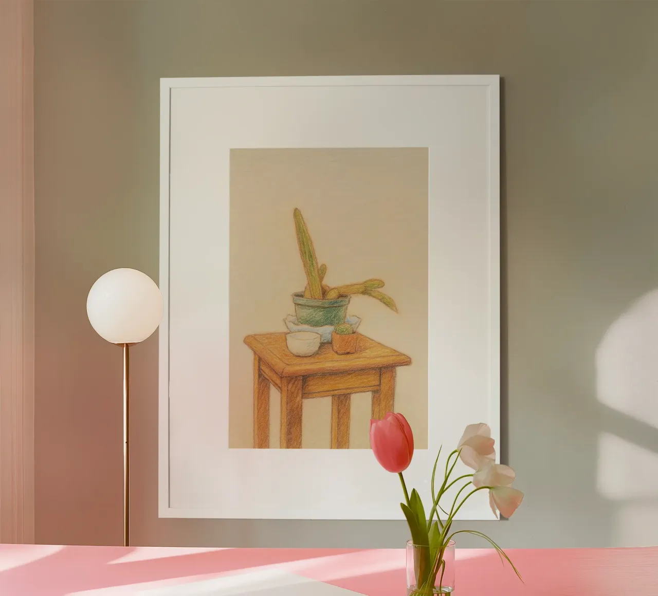 cactus on vase carta hahnemühle da marty