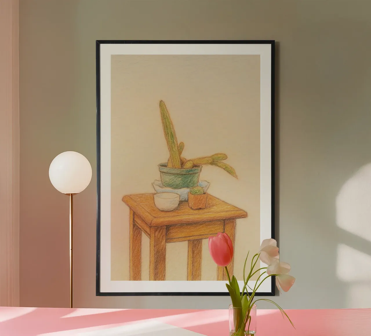 cactus on vase carta hahnemühle da marty