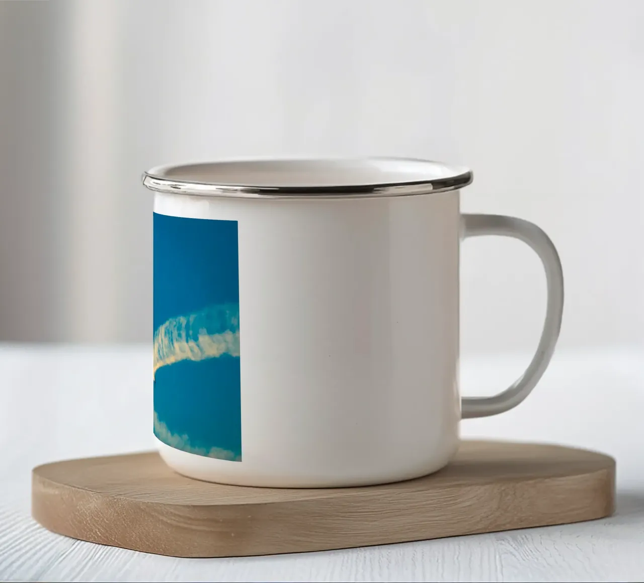 curve plane smoke tazza in smalto da juli