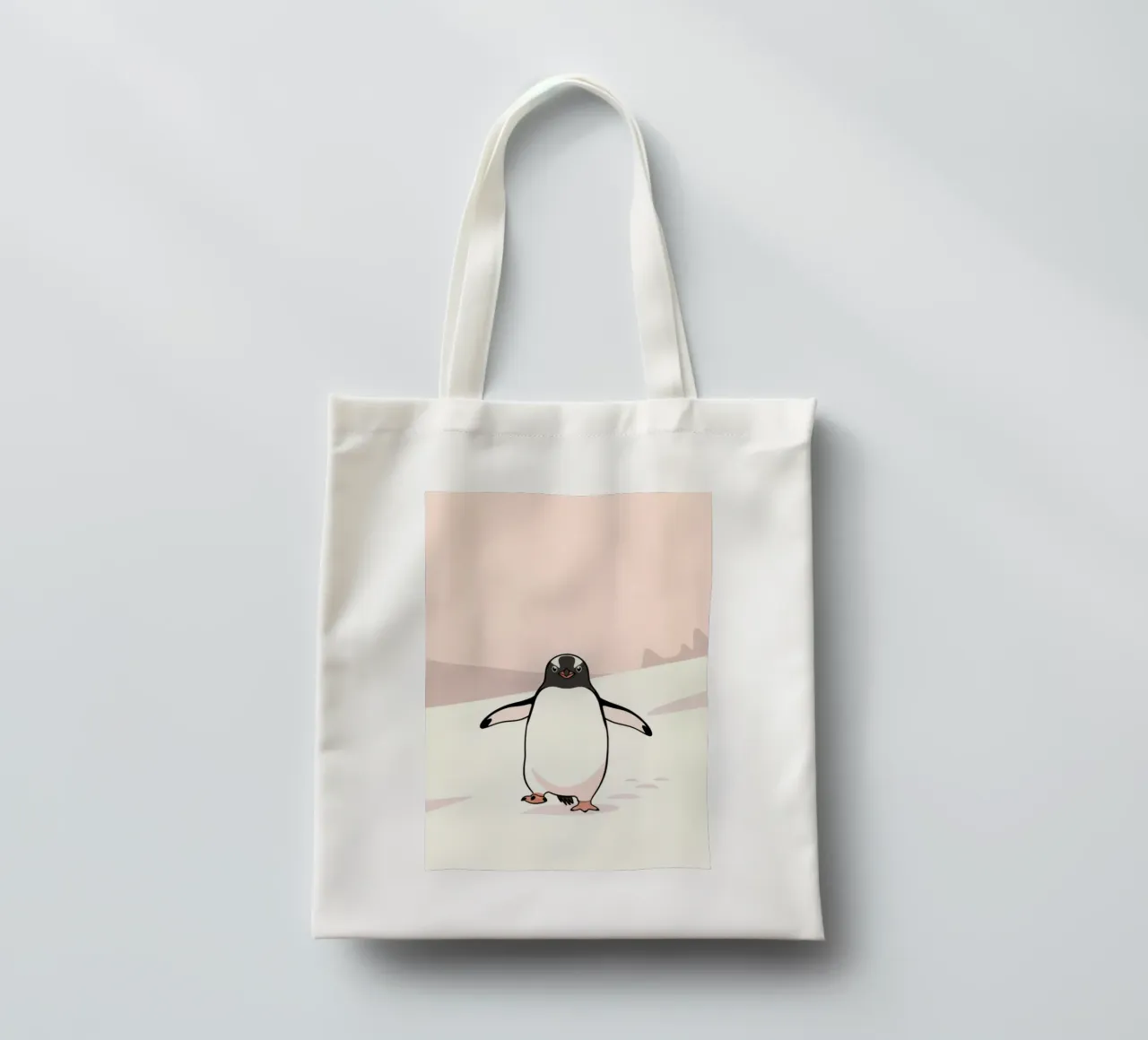 penguin on snow borsa in juta da marty