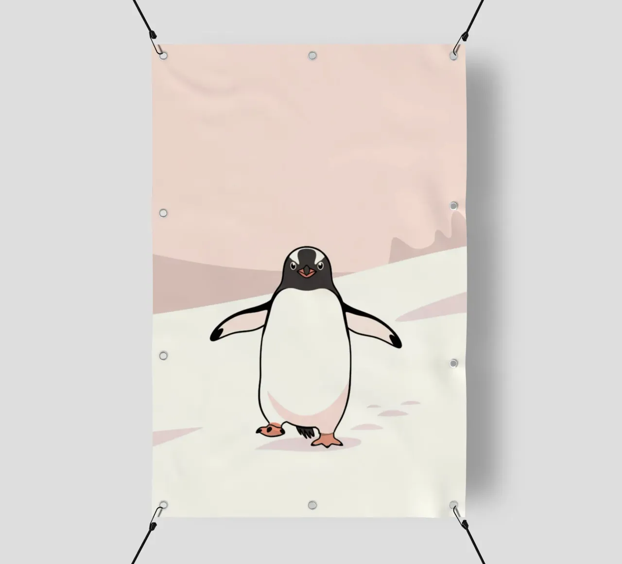 penguin on snow telo in pvc da marty