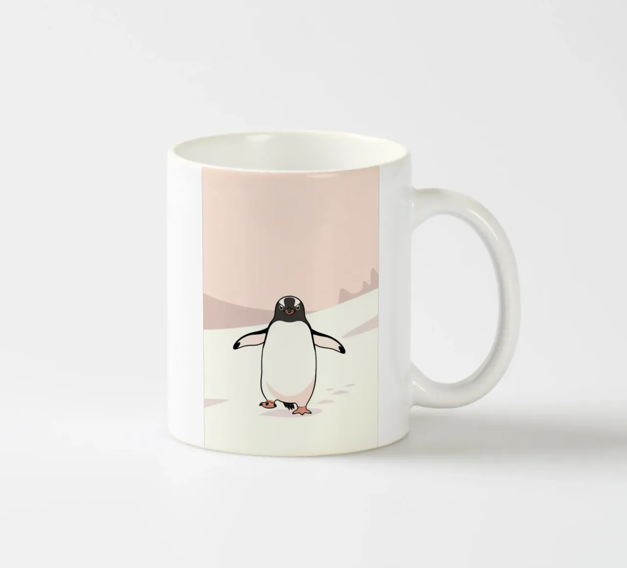 penguin on snow tazza in ceramica da marty