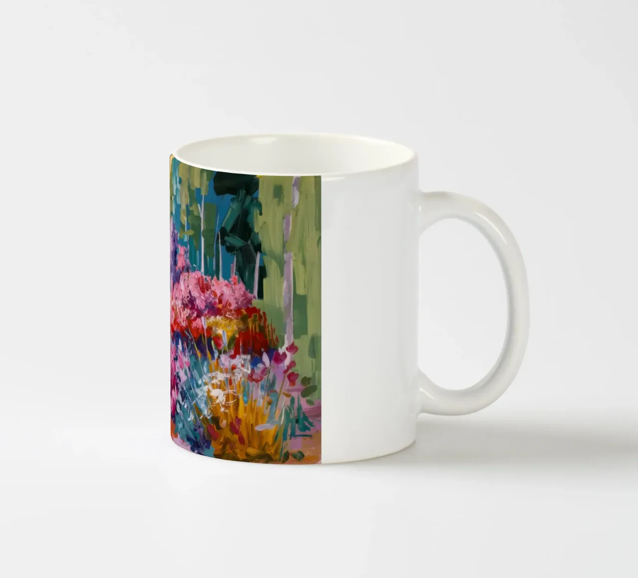Paesaggio onirico floreale cromatico tazza in ceramica da Angkasa Mist