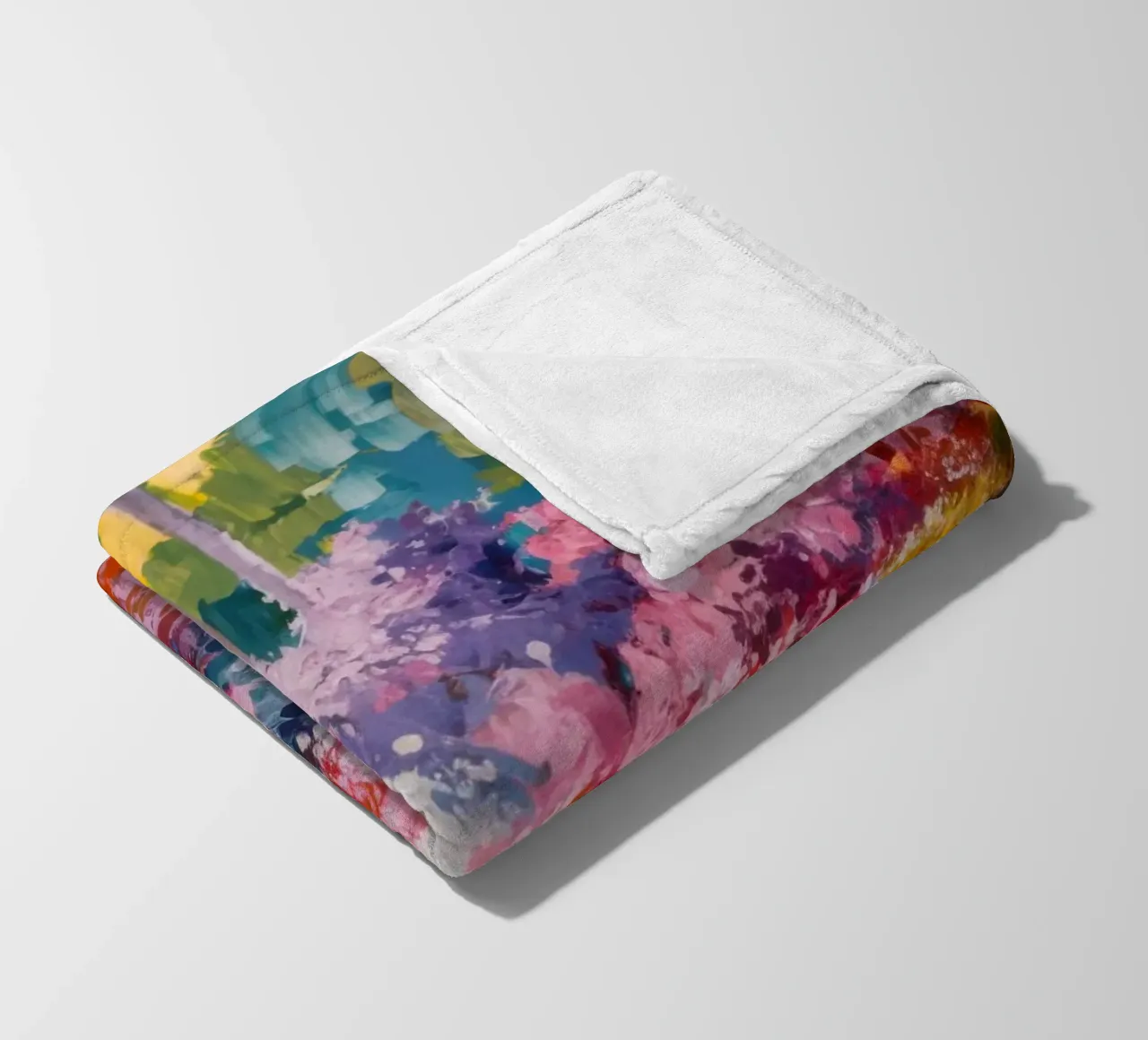 Paesaggio onirico floreale cromatico coperta in pile da Angkasa Mist