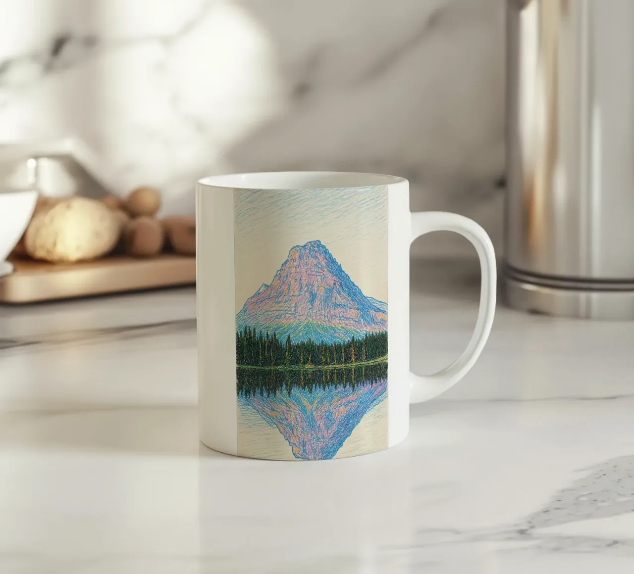 reflect mountain tazza in ceramica da marty