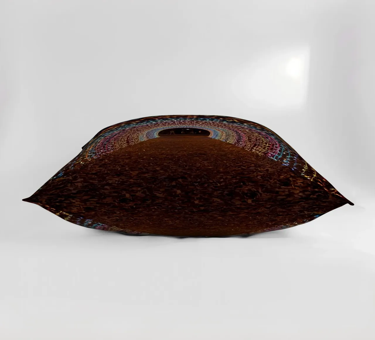 Tunnel ad arco con luci colorate e foglie cadute cuscino da DesignDoodle