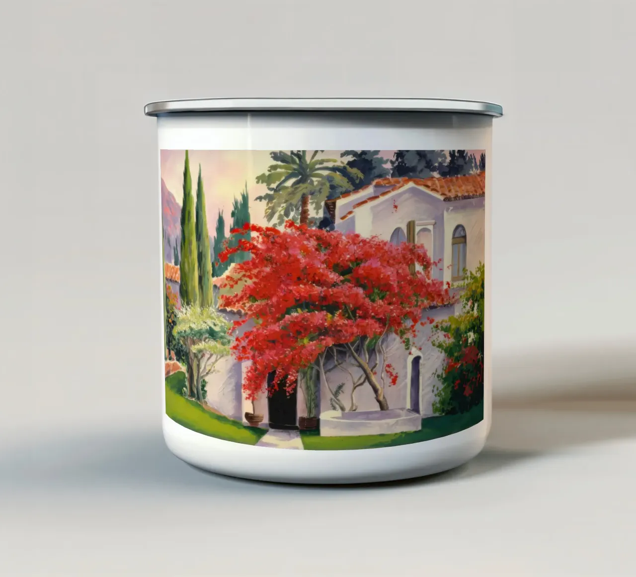 Villa Crimson Tree tazza in smalto da Angkasa Mist