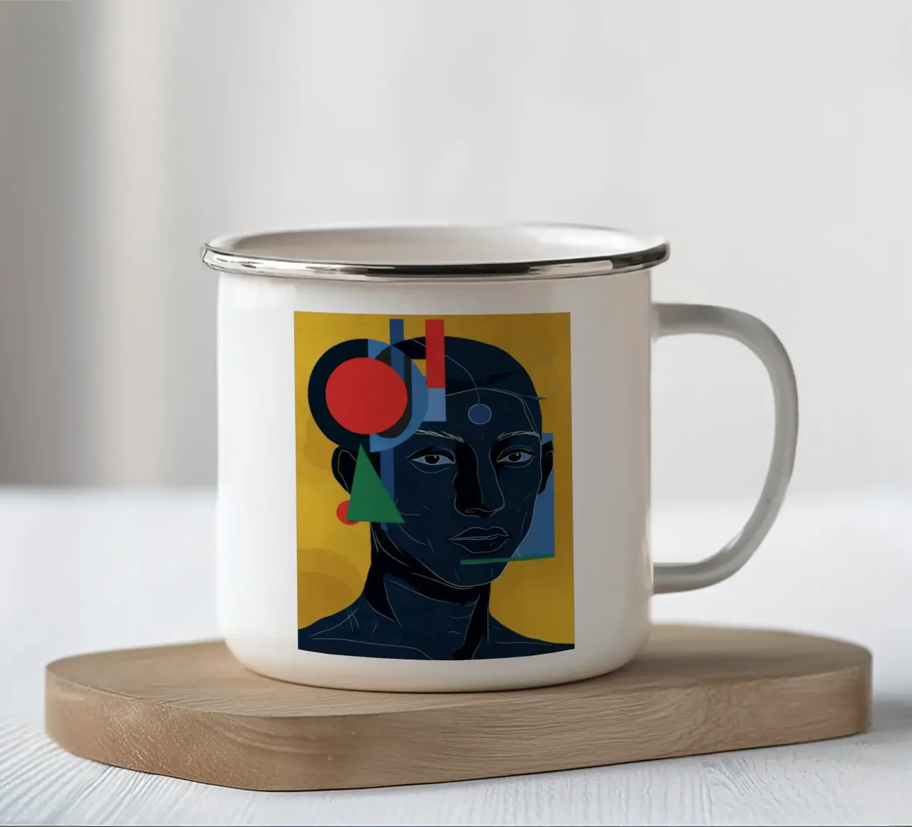 L'esprit bleu constructiviste mug en émail de Katarsis Mann
