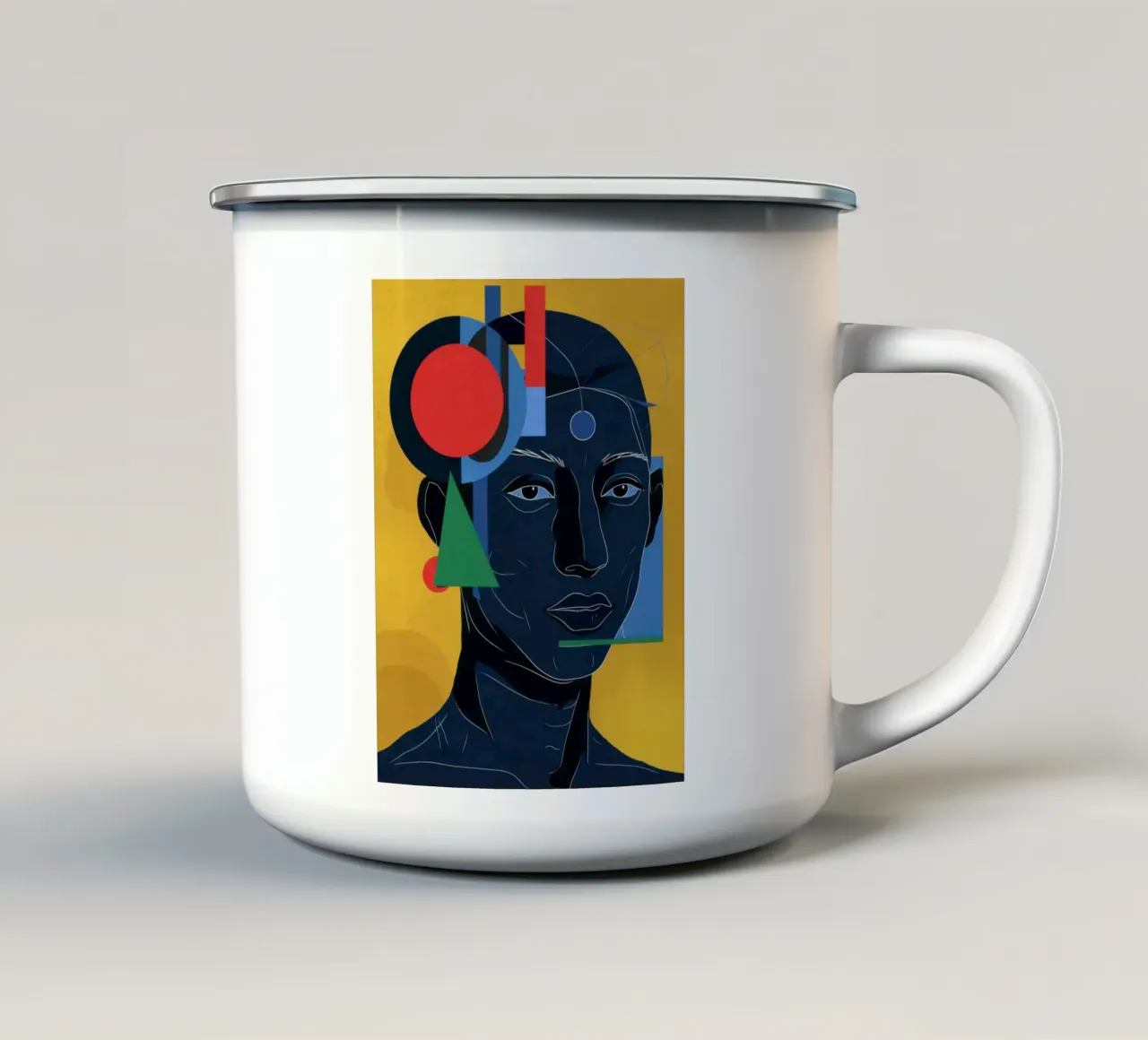 L'esprit bleu constructiviste mug en émail de Katarsis Mann
