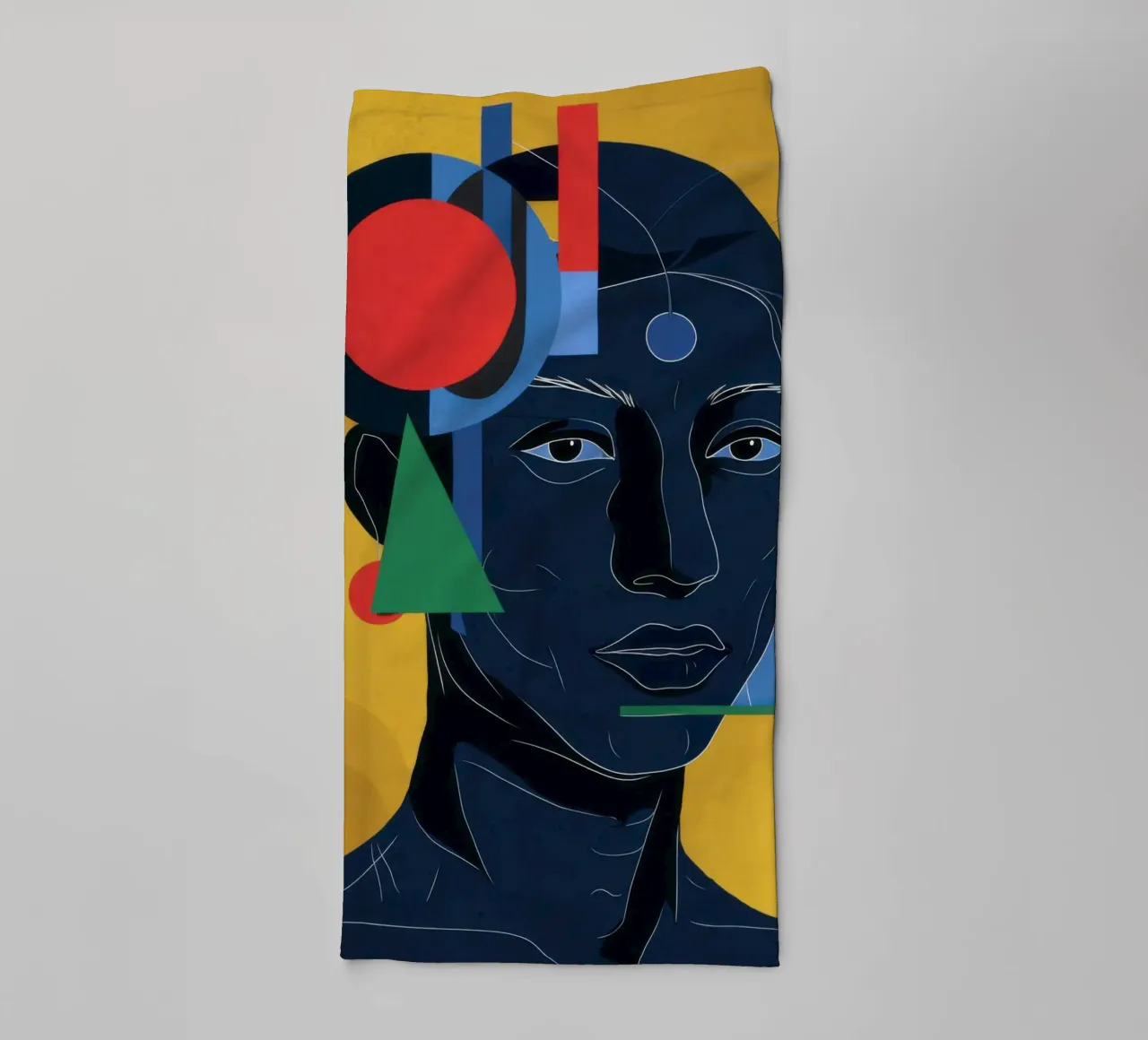 L'esprit bleu constructiviste serviette de bain de Katarsis Mann