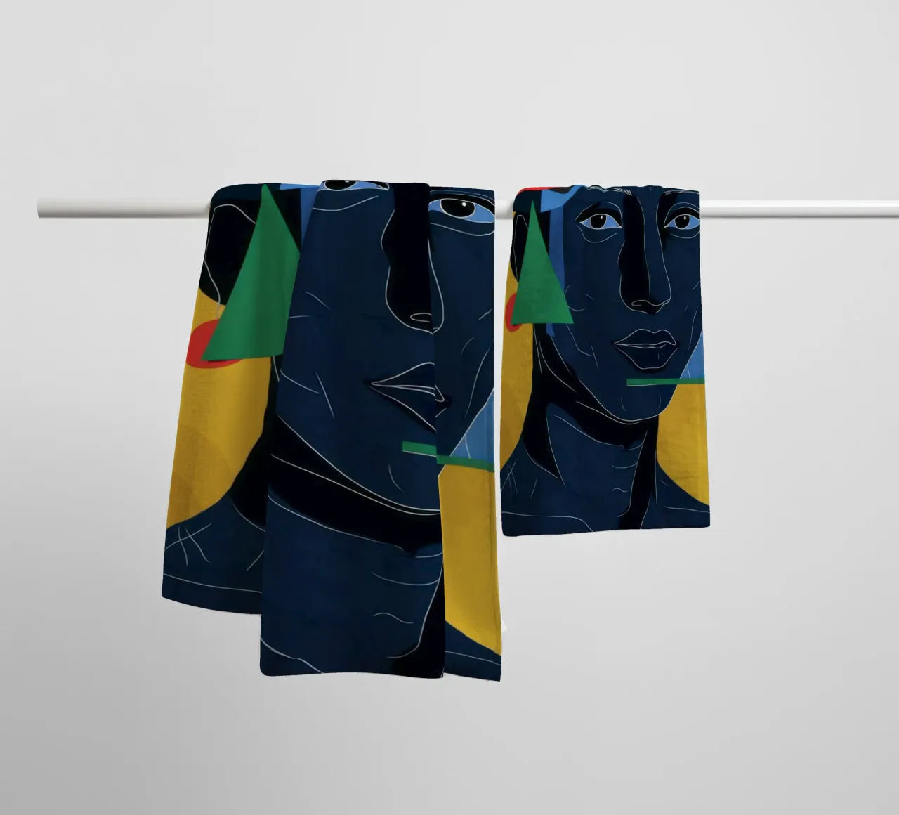L'esprit bleu constructiviste serviette de bain de Katarsis Mann