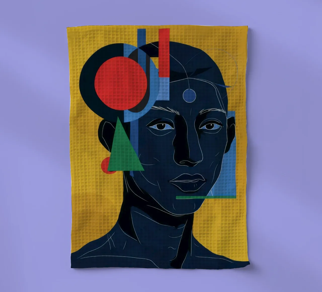 L'esprit bleu constructiviste torchon de Katarsis Mann