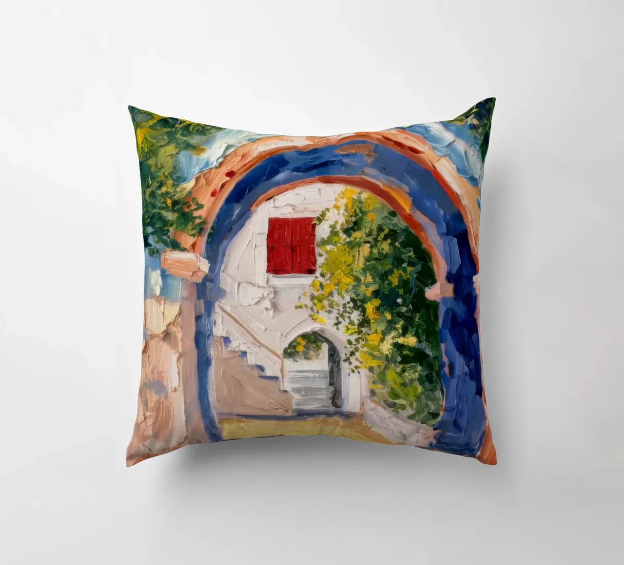 Scorcio di arco illuminato dal sole cuscino da Angkasa Mist