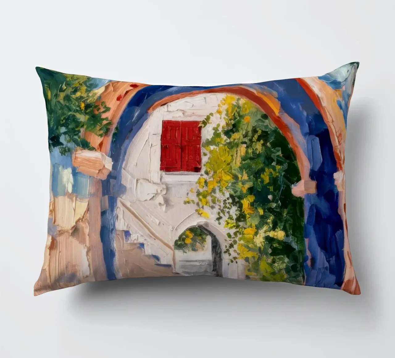 Scorcio di arco illuminato dal sole cuscino da Angkasa Mist