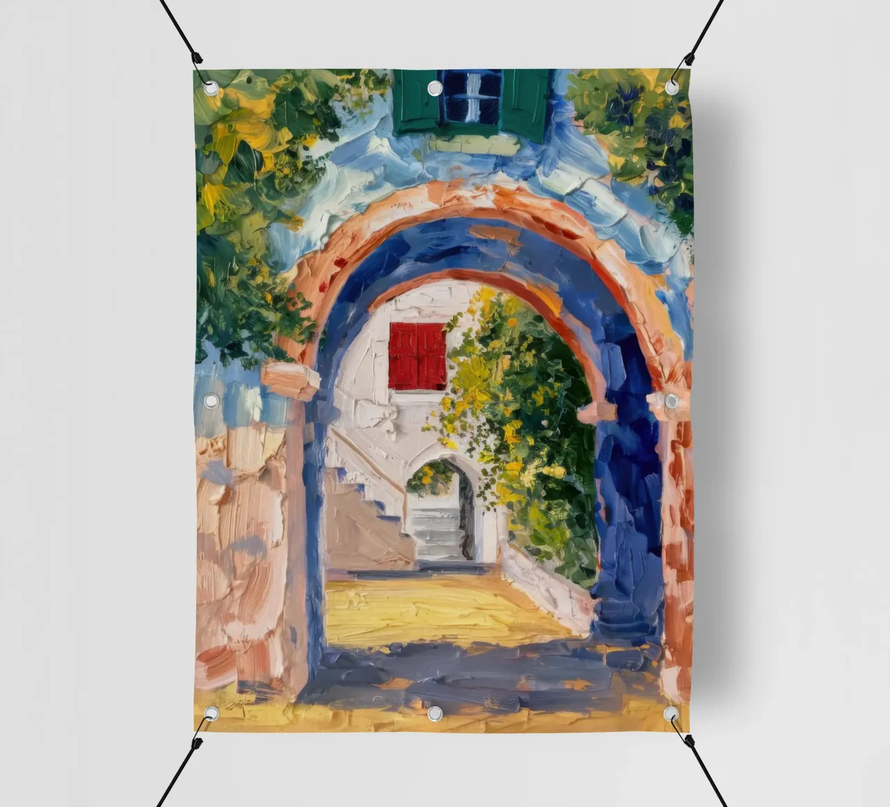 Scorcio di arco illuminato dal sole telo in pvc da Angkasa Mist