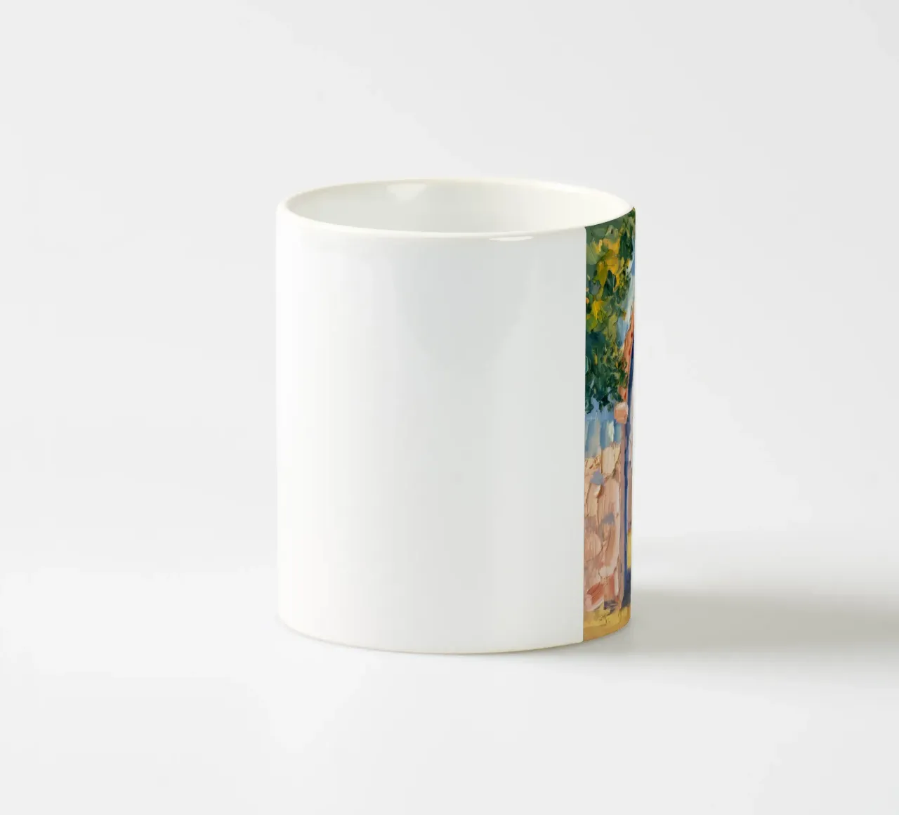 Scorcio di arco illuminato dal sole tazza in ceramica da Angkasa Mist