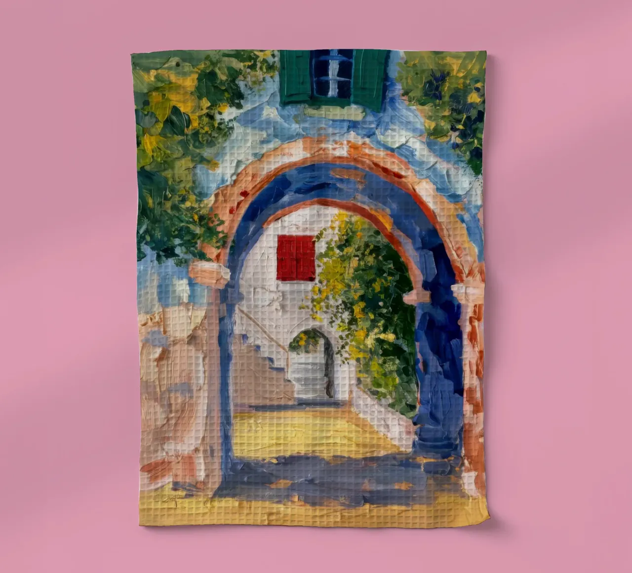 Scorcio di arco illuminato dal sole canovaccio da cucina da Angkasa Mist