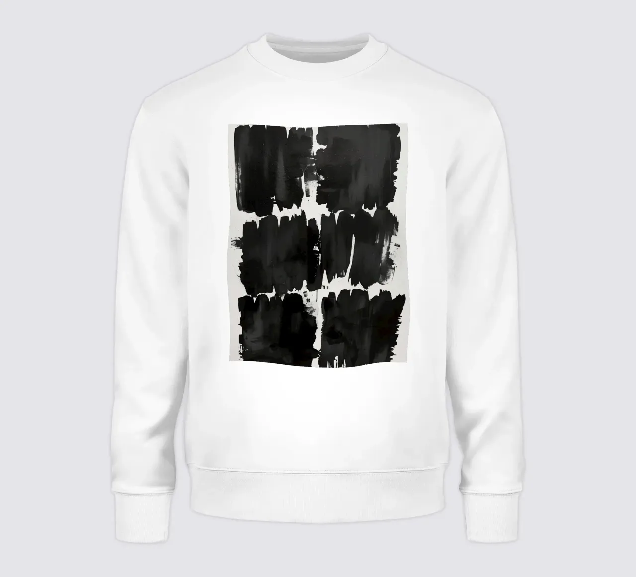 Pennellate nere astratte su bianco felpa da DesignDoodle