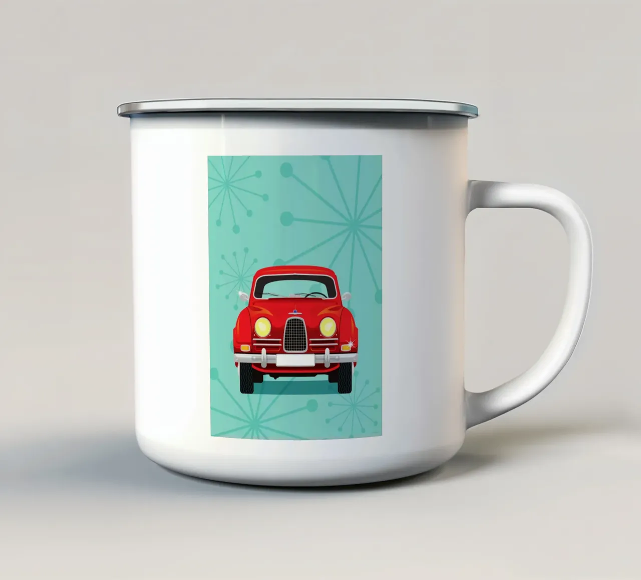 Saab 93 F tazza in smalto da Raphaël Delerue