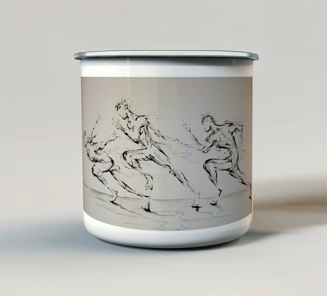 Three Blind Mice tazza in smalto da Marc Allante