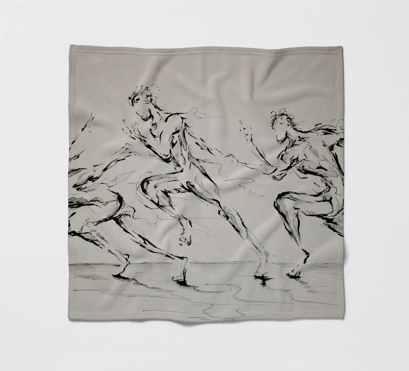 Three Blind Mice fleece blanket by Marc Allante