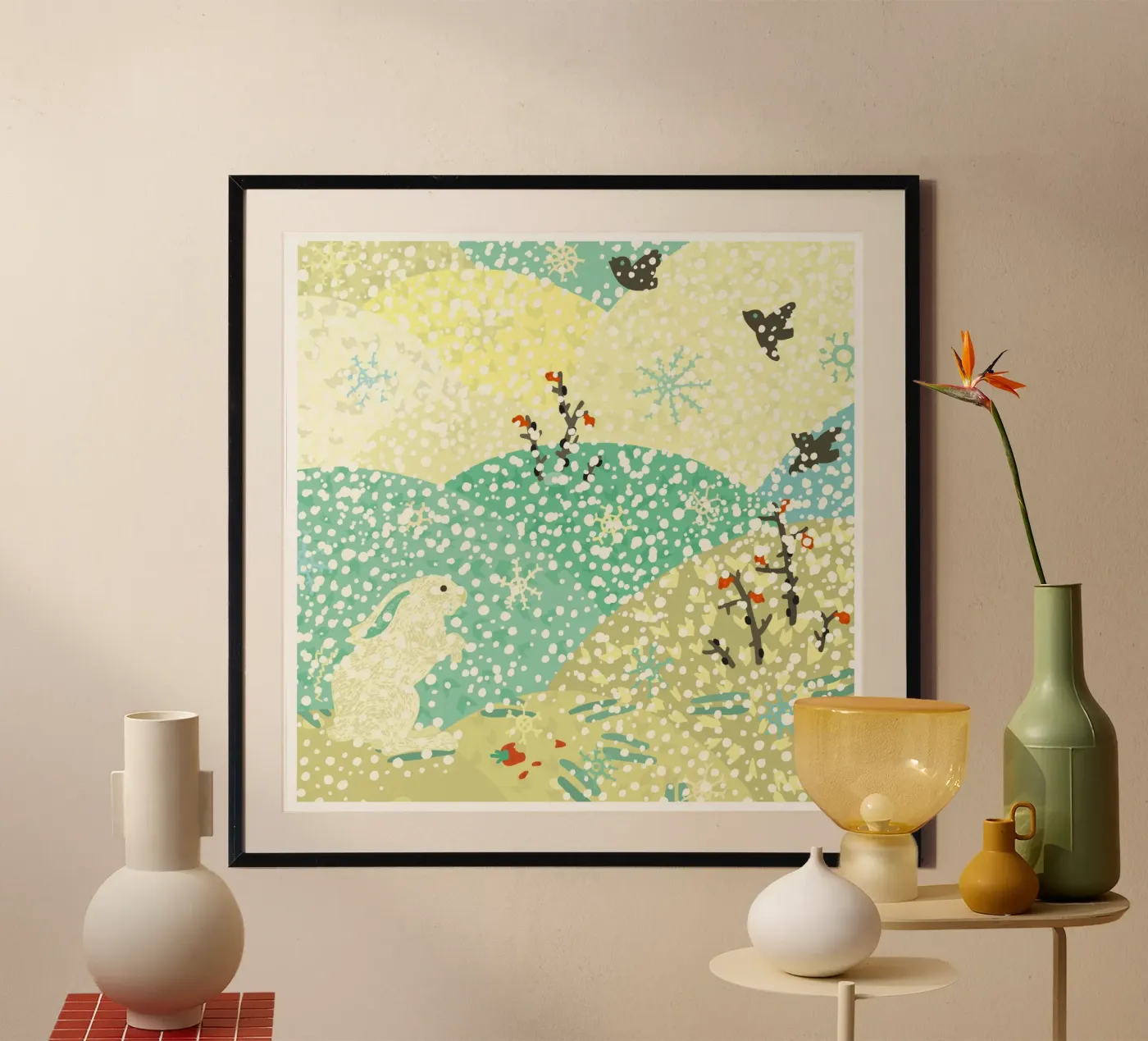As timid as a rabbit poster by Lidia Blomgren