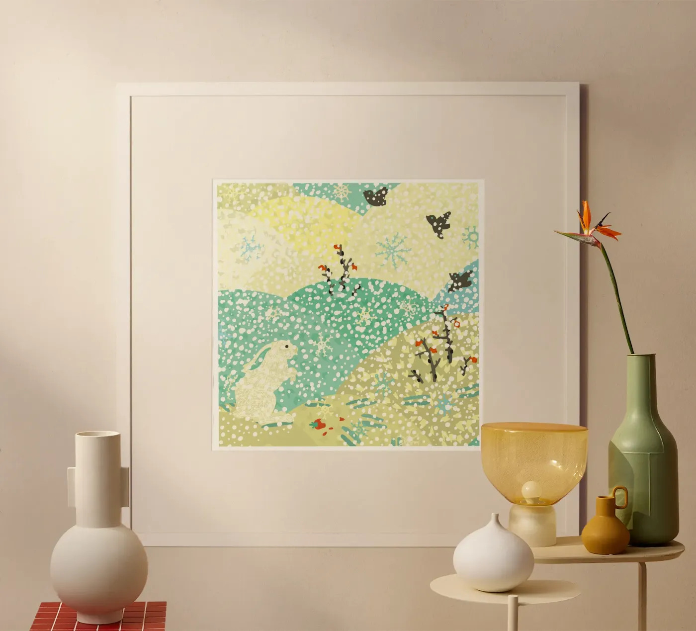 As timid as a rabbit poster by Lidia Blomgren