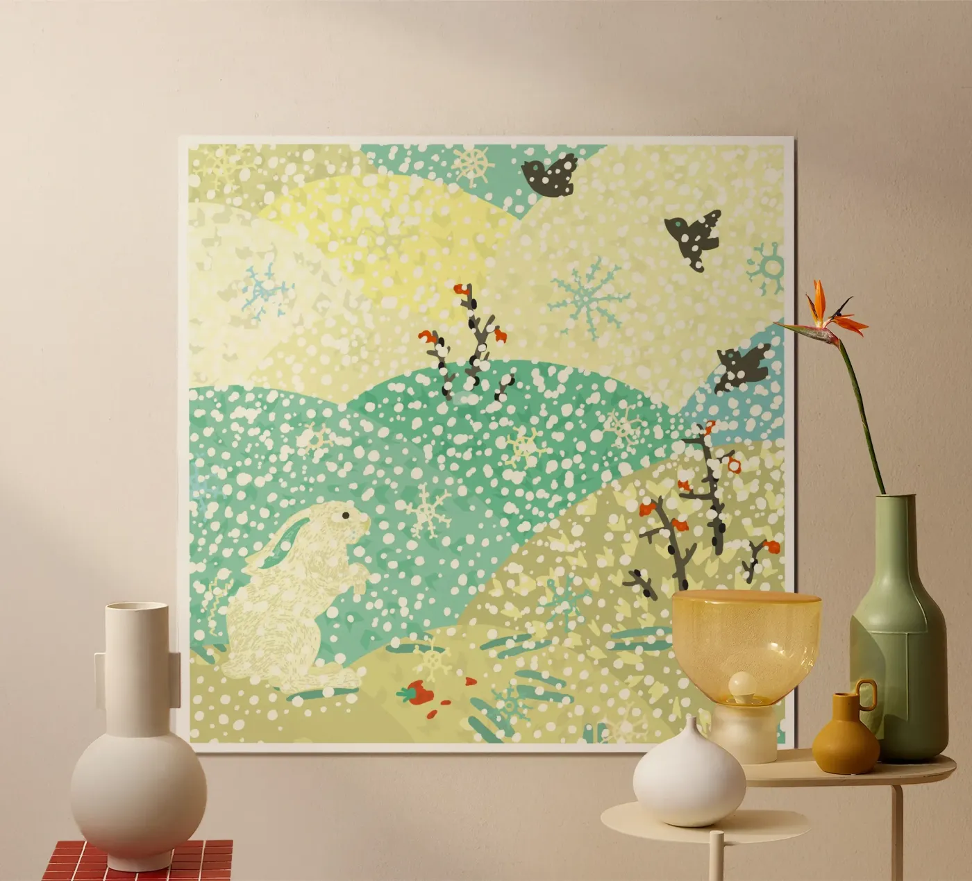As timid as a rabbit poster by Lidia Blomgren