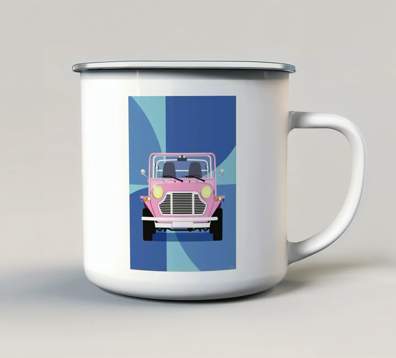 mini Moke tazza in smalto da Raphaël Delerue