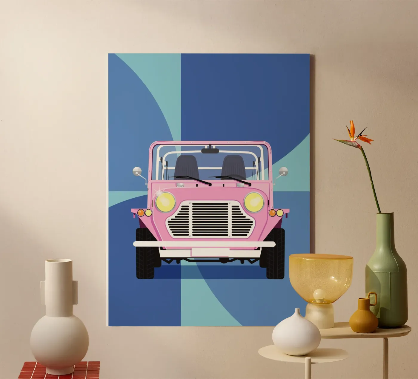 mini Moke canvas by Raphaël Delerue