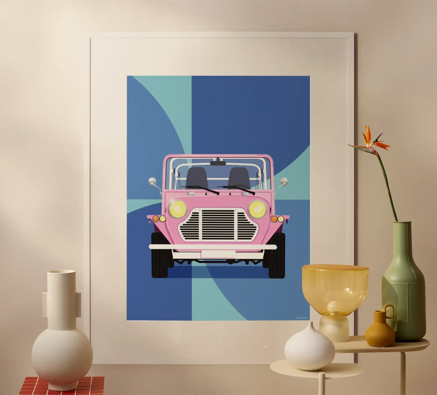 mini Moke poster van Raphaël Delerue