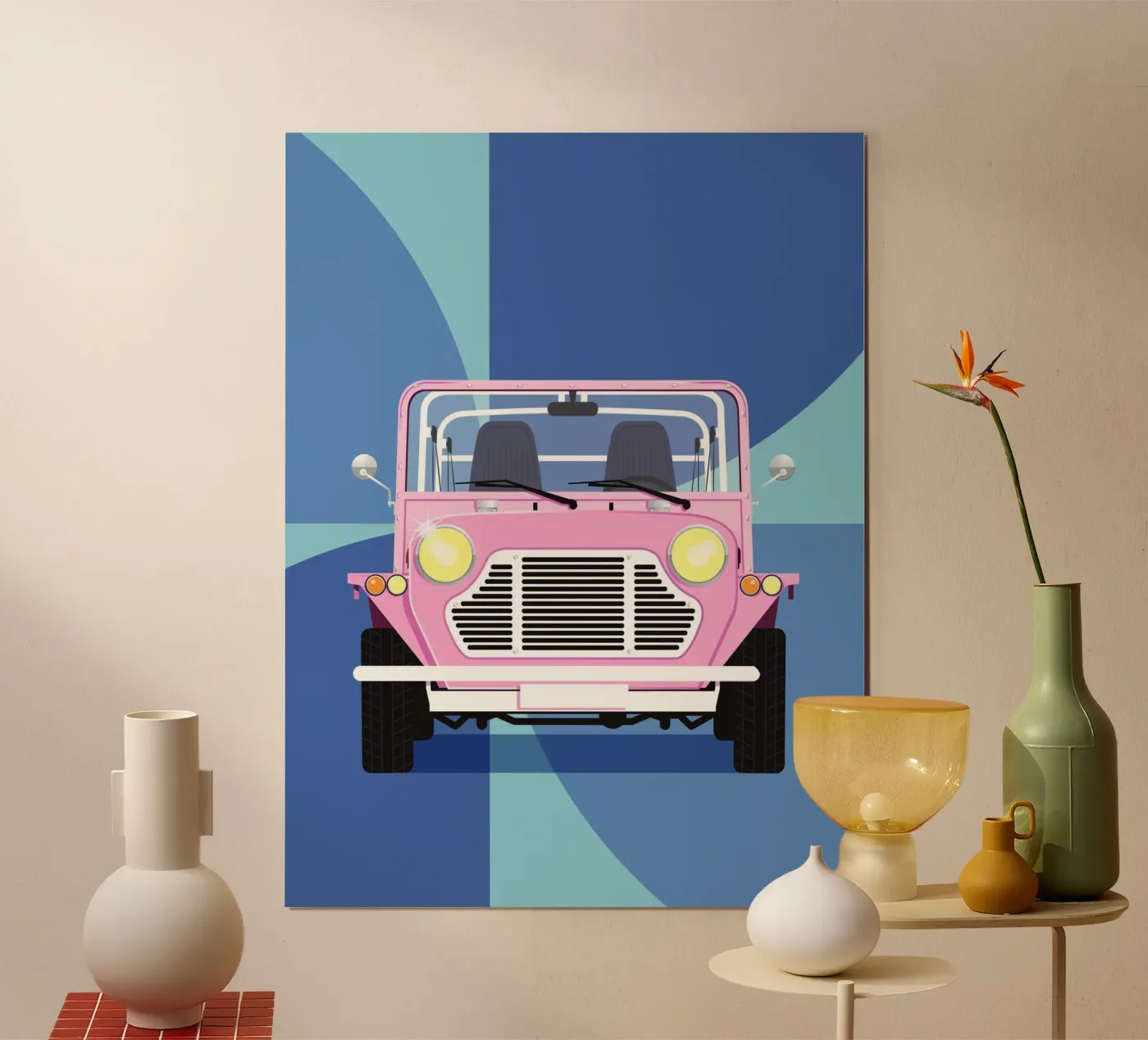 mini Moke poster van Raphaël Delerue