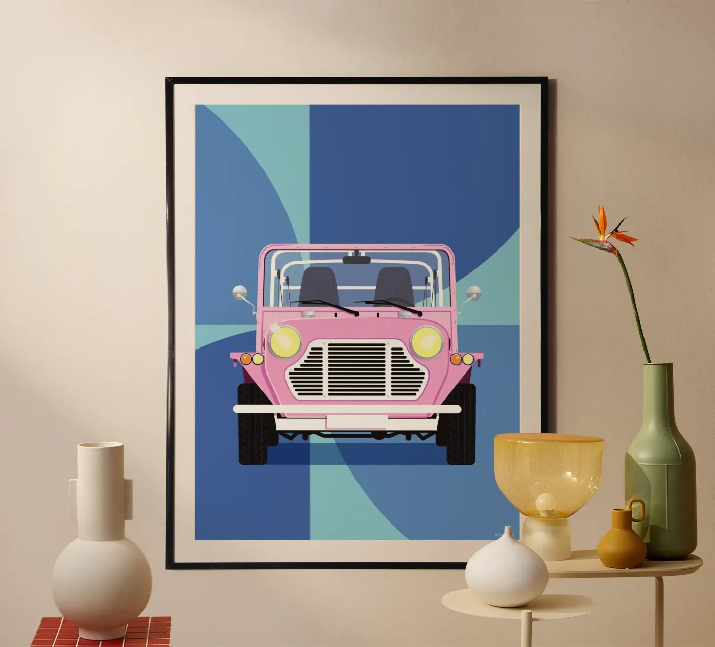 mini Moke poster van Raphaël Delerue