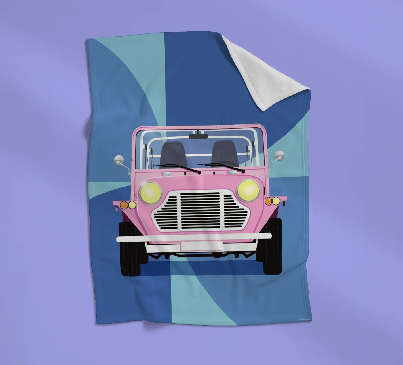 Mini-Moke Fleecedecke von Raphaël Delerue