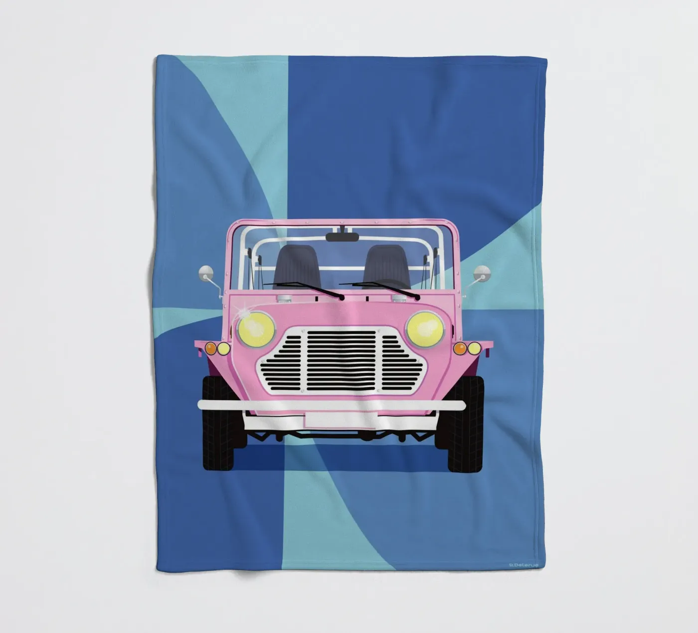 mini Moke fleece blanket by Raphaël Delerue