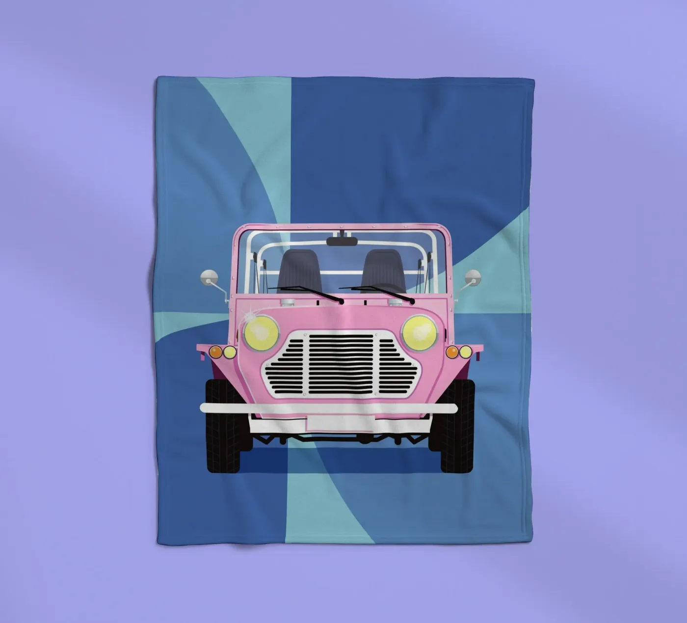 mini Moke fleece blanket by Raphaël Delerue