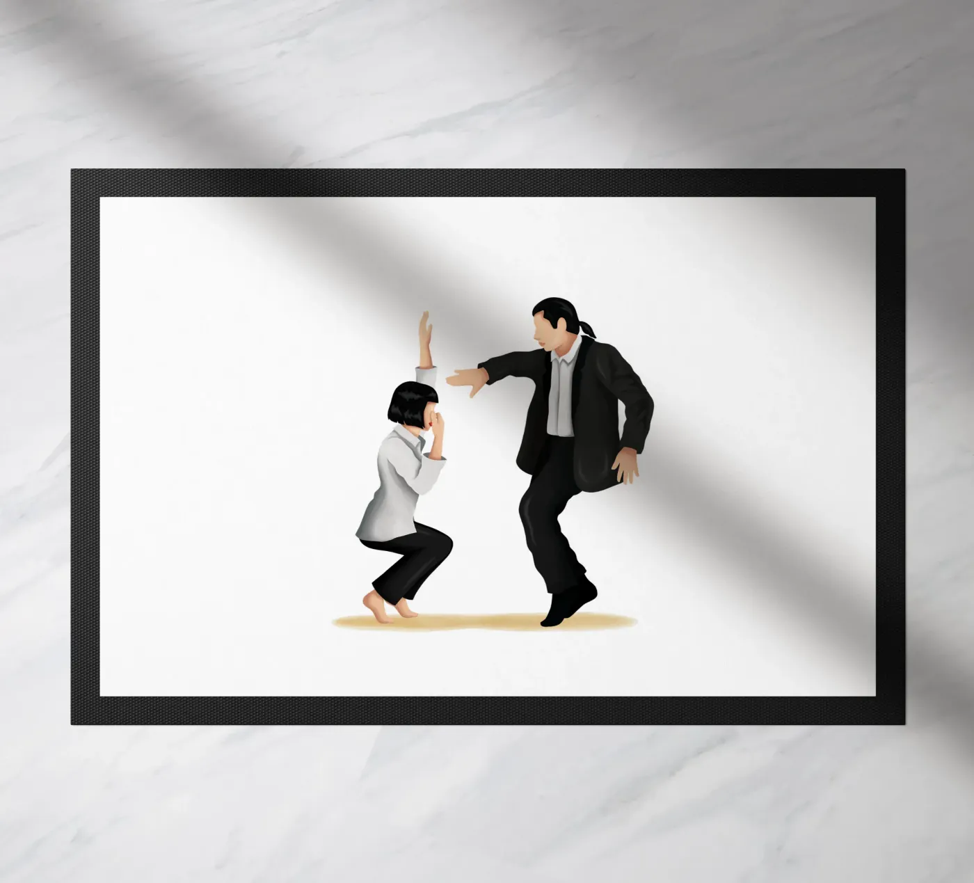 Pulp Fiction doormat by Nour Tohme