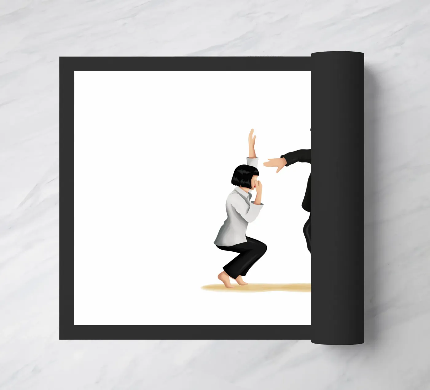 Pulp Fiction doormat by Nour Tohme