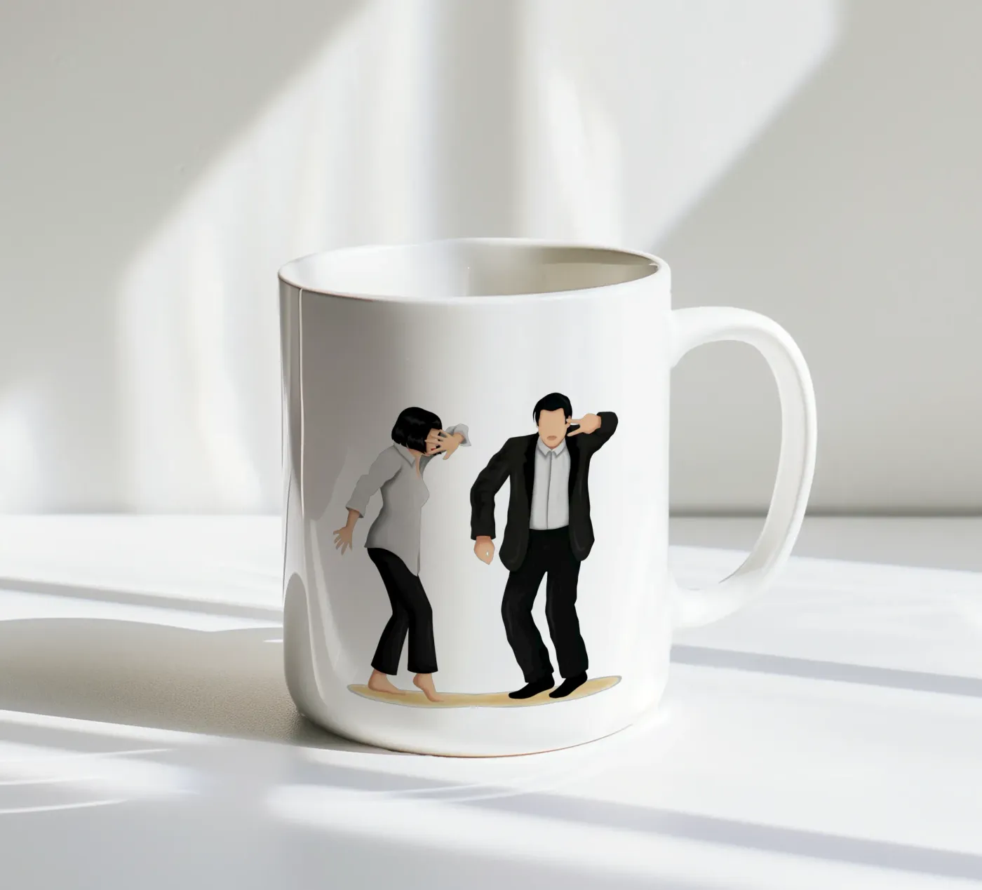 Pulp Fiction ceramic mug by Nour Tohme