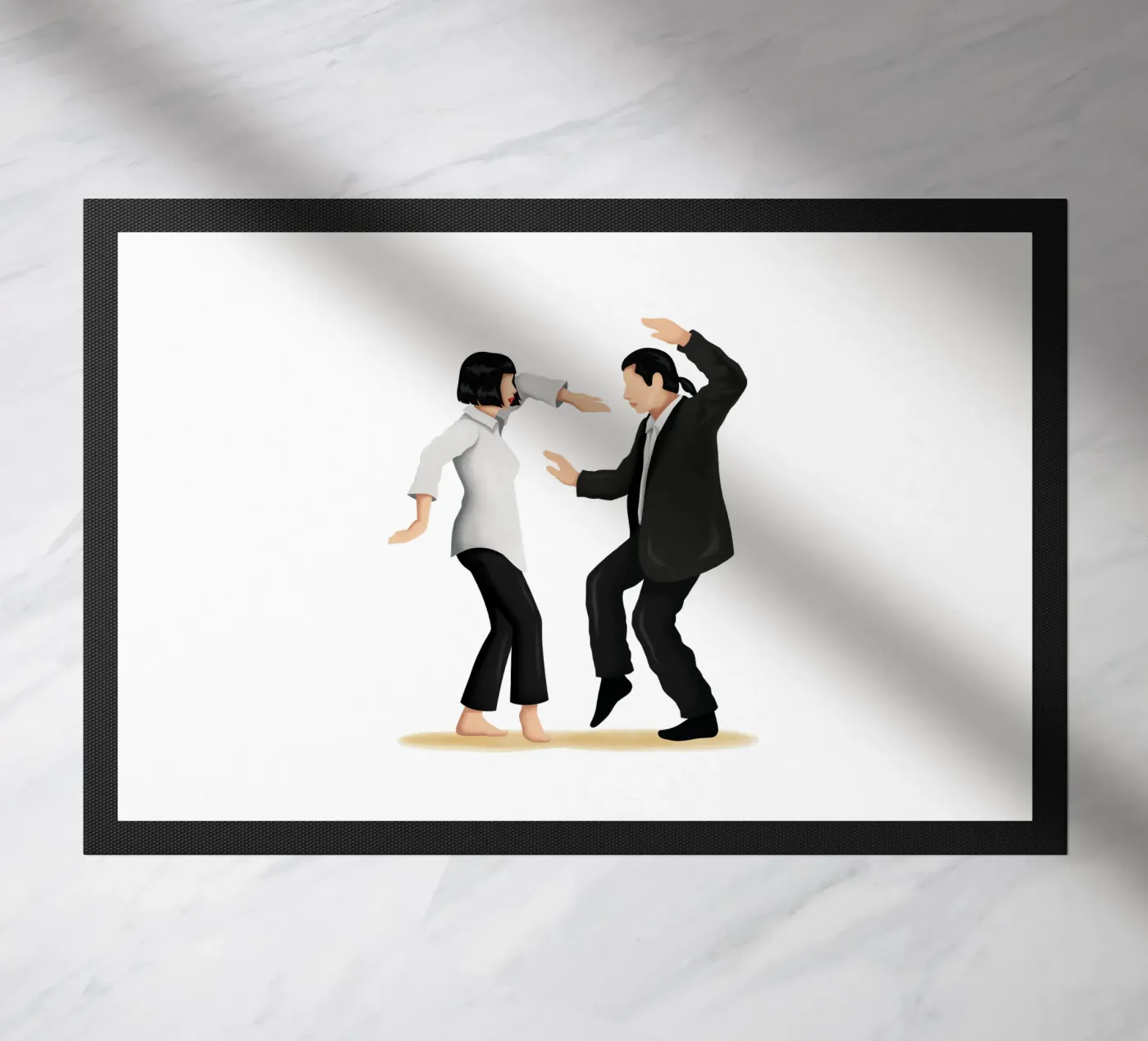 Pulp Fiction doormat by Nour Tohme