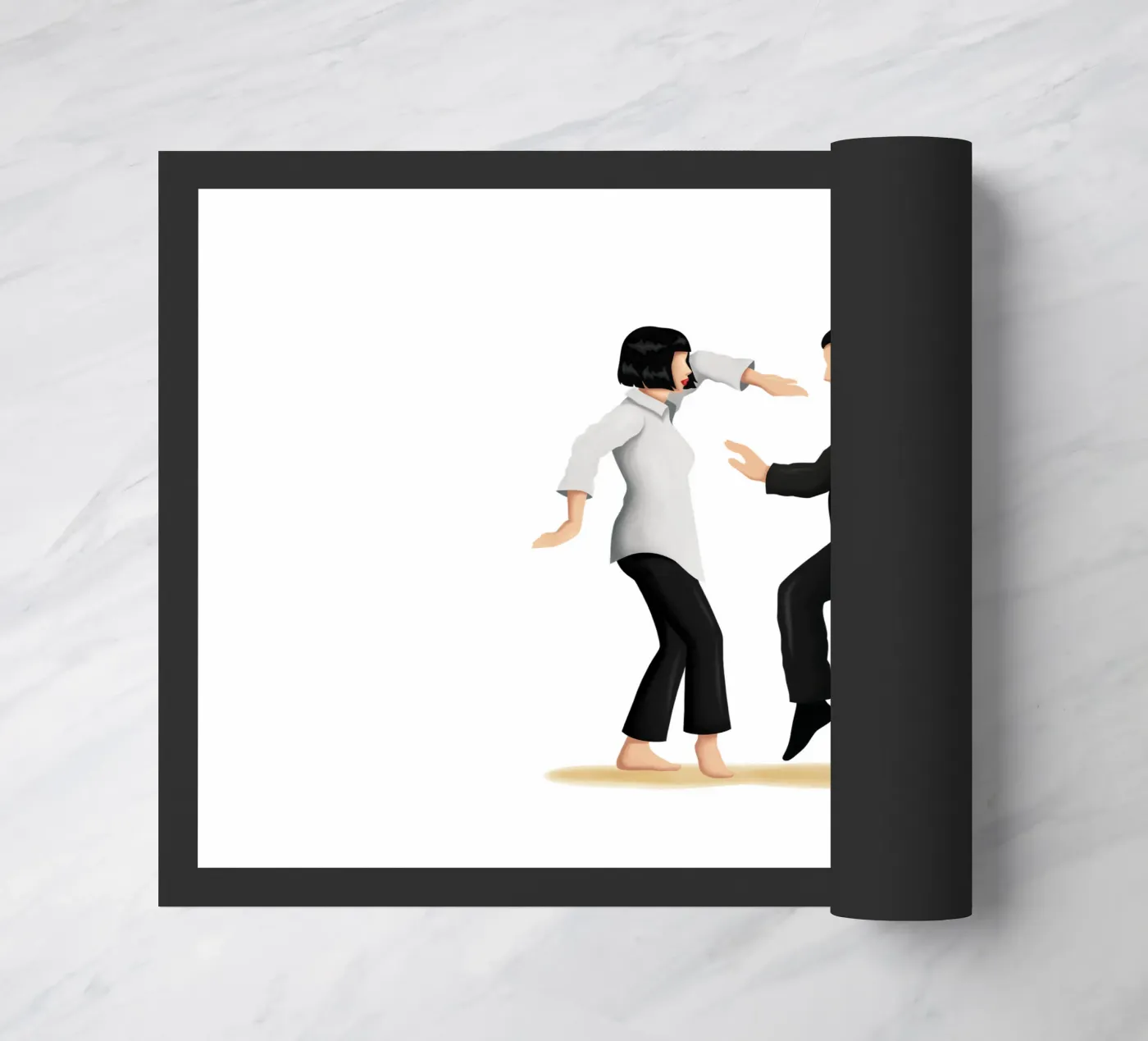 Pulp Fiction doormat by Nour Tohme